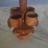 Set of wooden egg cups