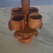 Lot de coquetiers en bois