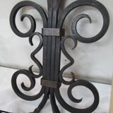 Paire d'appliques fer forgé 2 feux