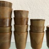 14 vintage sandstone Digoin cups