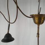 Lustre en verre de Murano et laiton avec double support