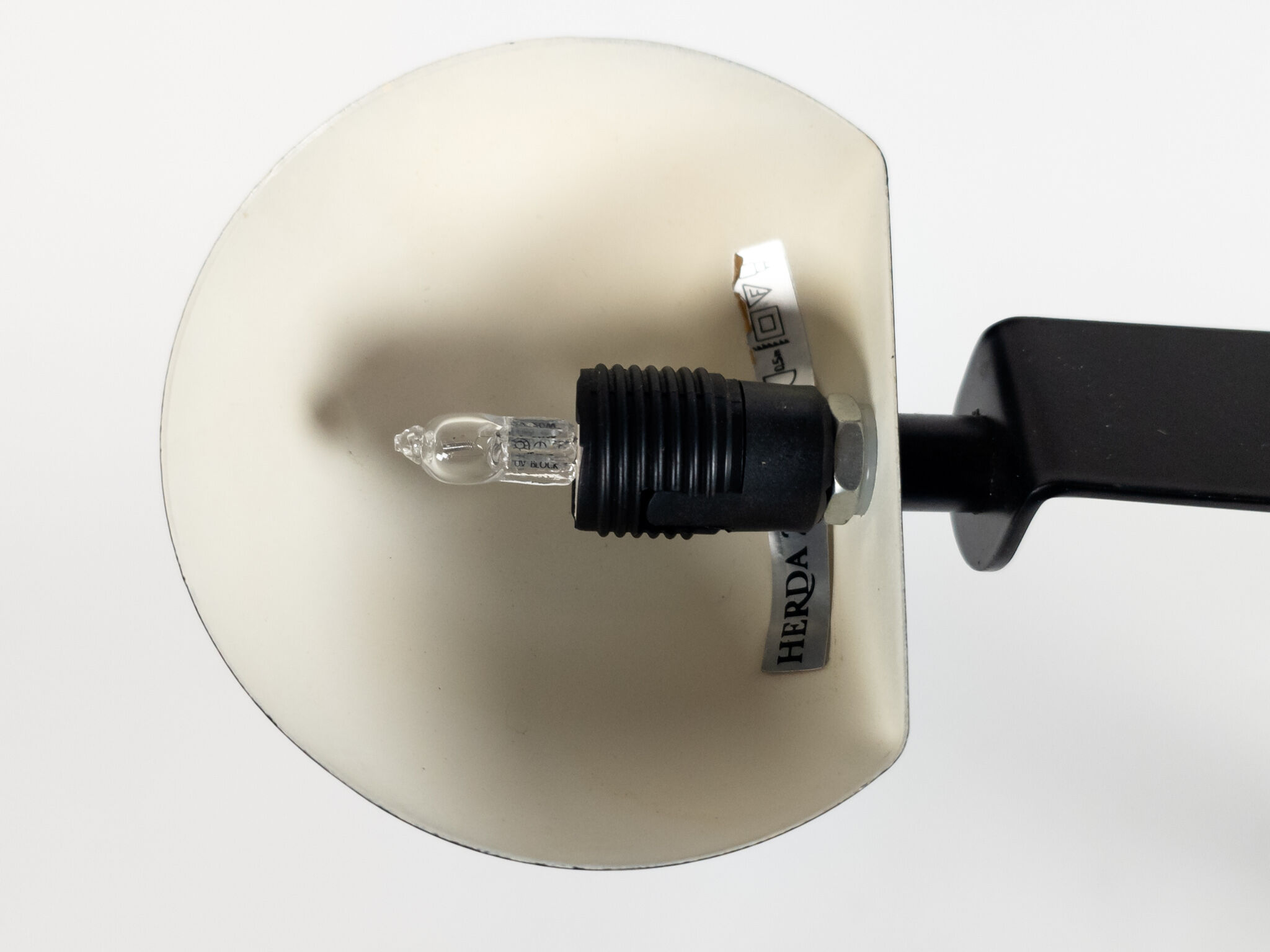 Lampe Herda Holland - Design néerlandais - modèle B1412 - halogeen - zwart - 80's