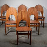 Ensemble de 6 chaises de salle à manger en pin par Ranier Daumiller