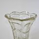 art deco style corolla molded glass vase 1950