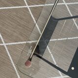 Roche Bobois metal and glass coffee table with magazine rack from the 50s