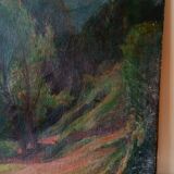 Peinture à l'huile sur toile impressionniste France 19e siècle paysage arbr