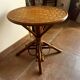 Rattan pedestal table