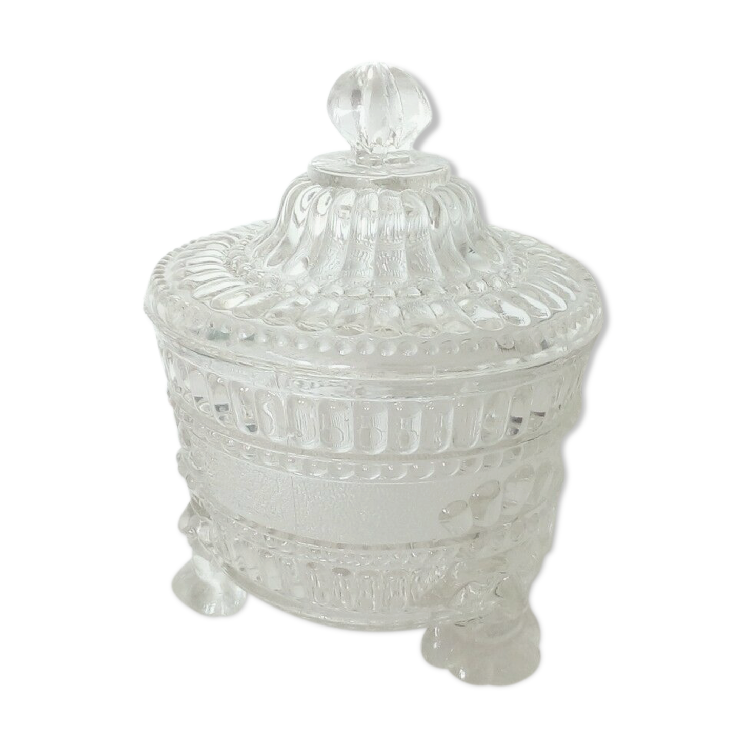 Glass confiturier from the 19th century, Charles X period.