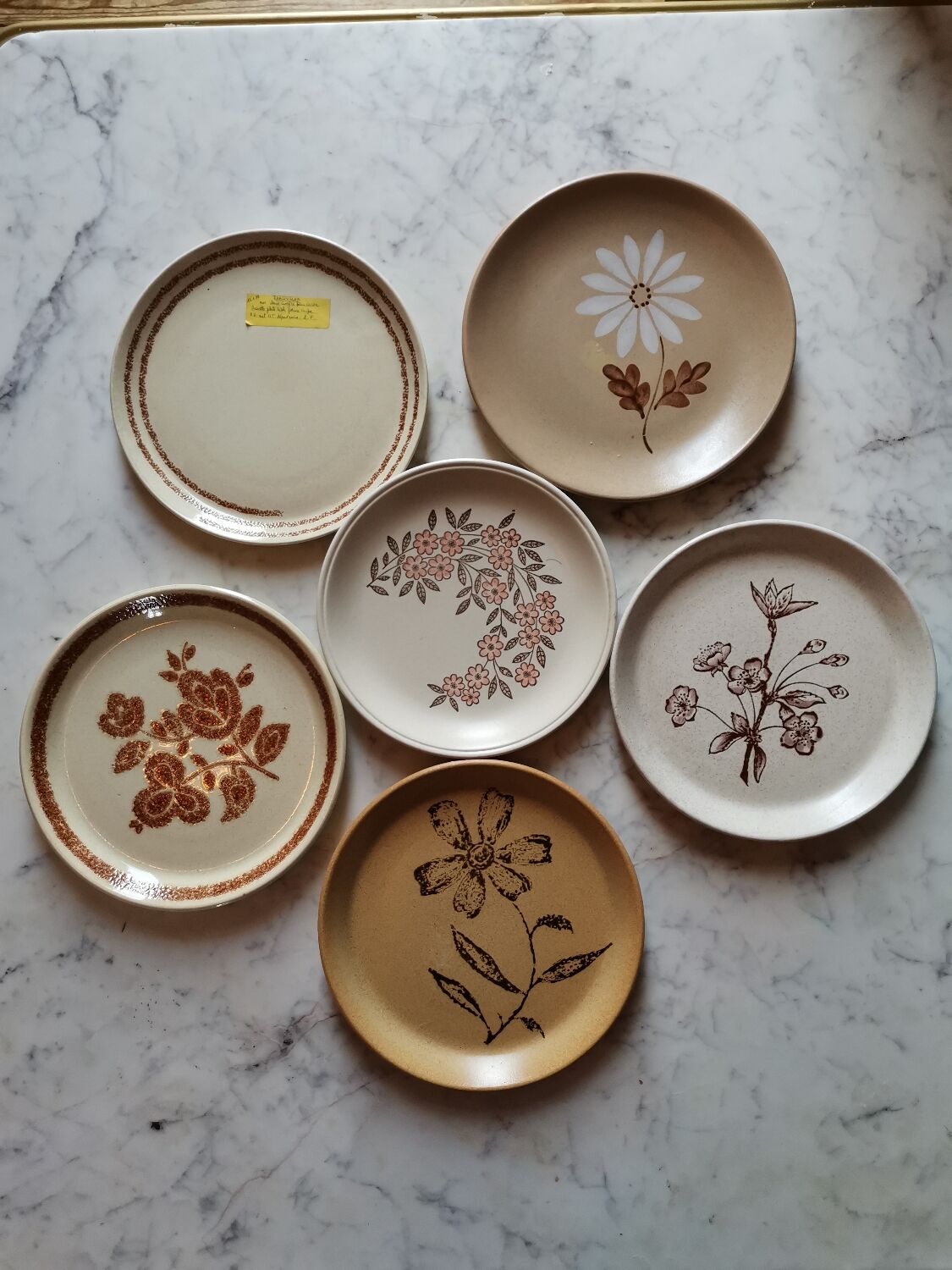 Vintage stoneware plate service