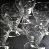 6 old champagne glasses
