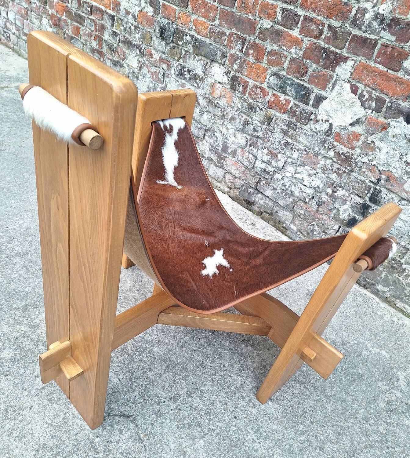 Vintage tripod armchair, designer seat