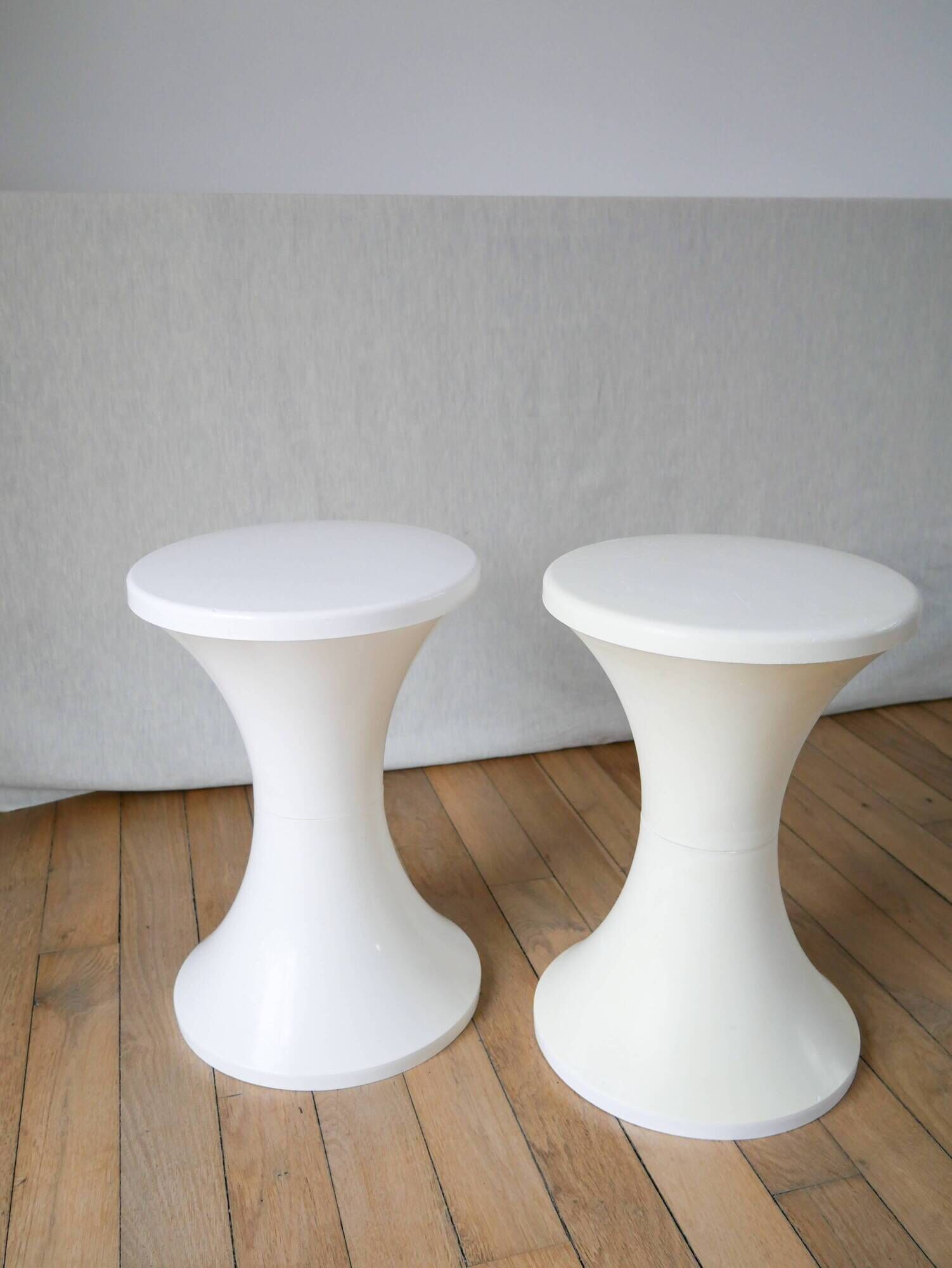 Pair of Tam-Tam stools Made in France Stamp 1970