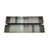 Wall storage space in stainless steel industrial steel designer