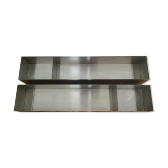 Wall storage space in stainless steel industrial steel designer