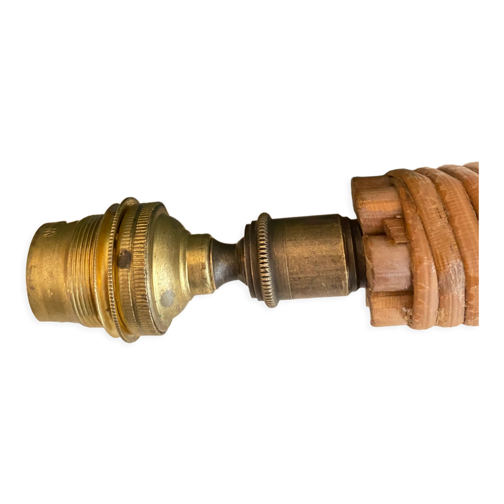 Lampe rotin, câble 2 m, interrupteur vintage