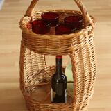 Handmade wicker bottle holder