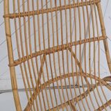 Old rattan armchair
