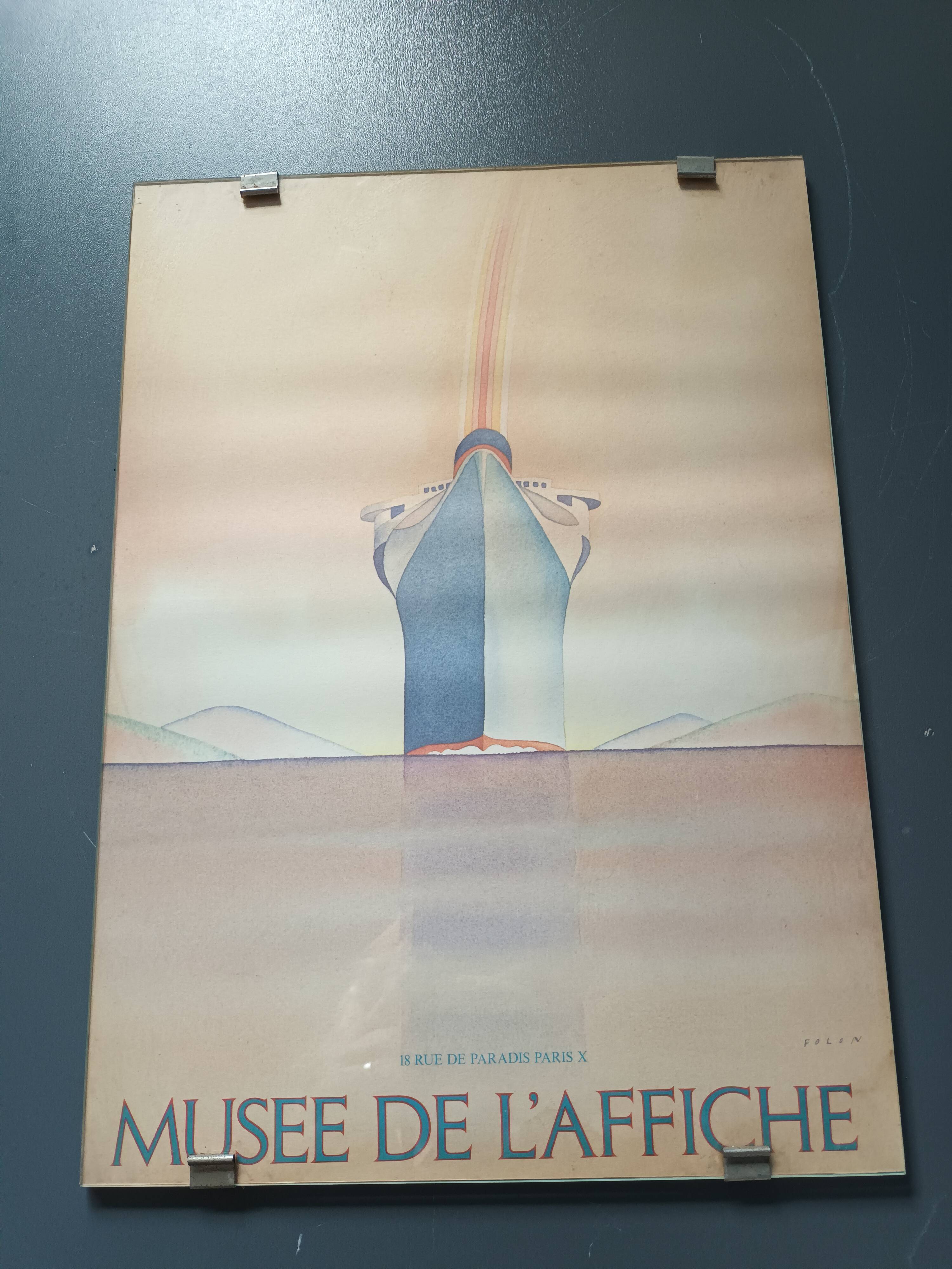 Affiche Folon paquebot