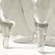 2 bottles vintage glass flacons registered model kefla france high heels