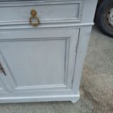 Parisian buffet old gray patina 2 doors 2 drawers