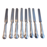 8 old silver metal knives