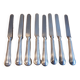 8 old silver metal knives