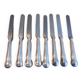 8 old silver metal knives