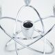 Bougeoir en acier, design danois, années 1970, fabriqué par Georg Jensen