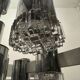 Italian Large Midcentury Chrome Chandelier 15 Lights
