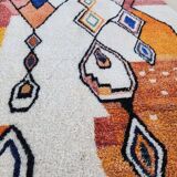 Handwoven terracotta wool rug 150/250cm