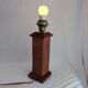 Angel L. Pazmino leather totem lamp 1960 Aztec patterns Style Furniture
