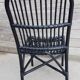 Set of 6 black rattan chairs