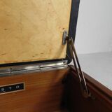 Aristo teak wooden sewing supplies stool, piano stool, 1960s