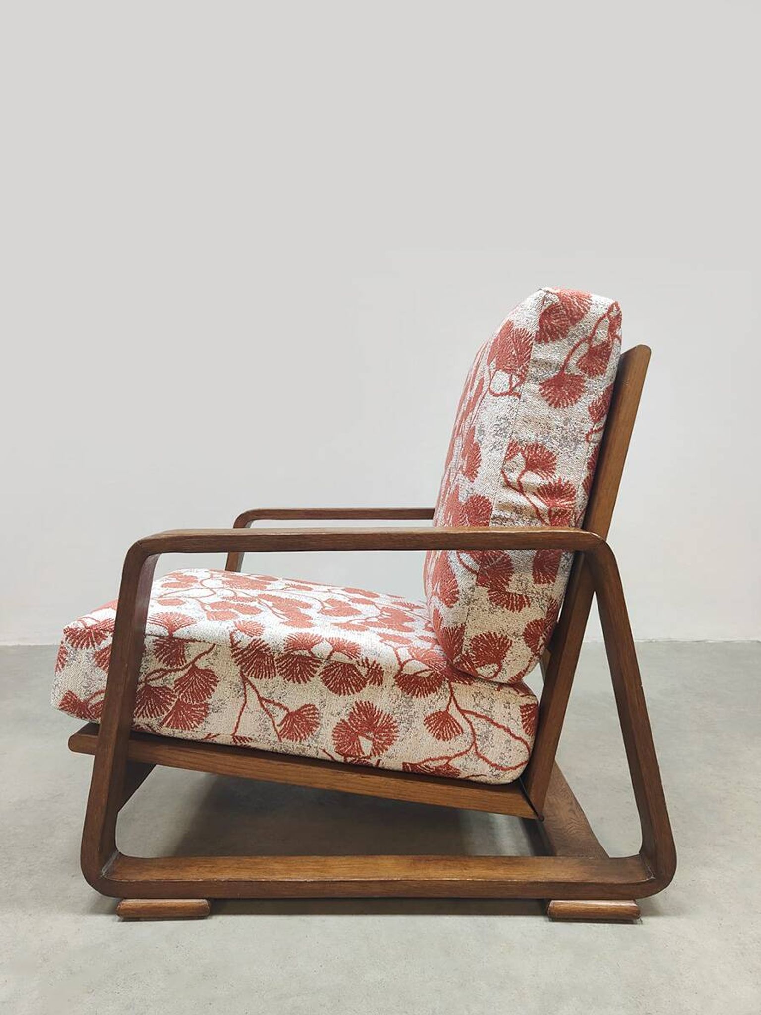 Fauteuil courbé réglable en bois courbé du milieu du siècle