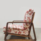 Midcentury adjustable bentwood curved armchair