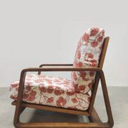 Fauteuil courbé réglable en bois courbé du milieu du siècle