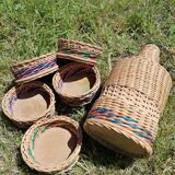 Wicker and scoubidou set