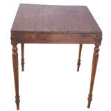 Burmese teak bridge game table