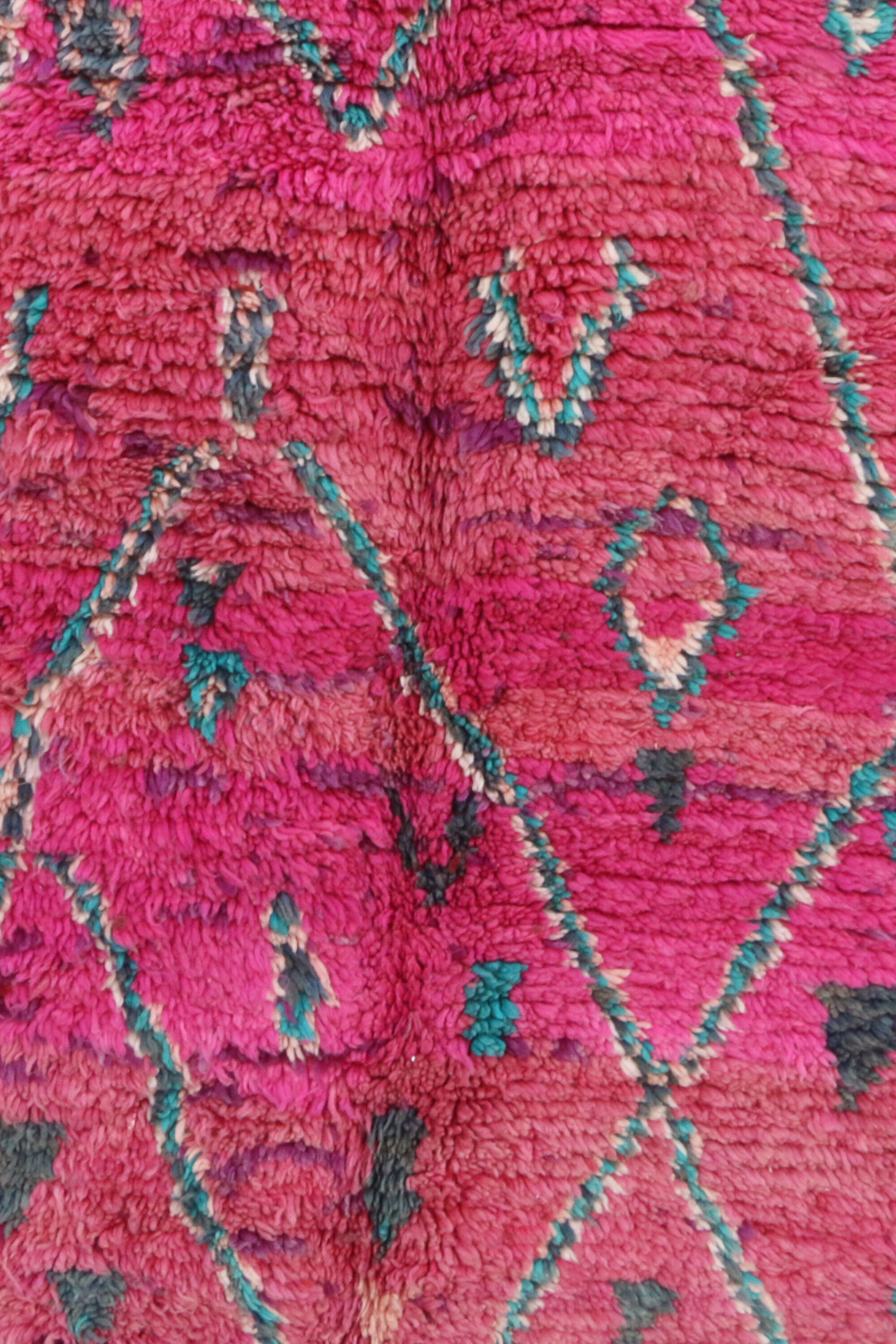 Tapis marocain rose 178 x 400 cm