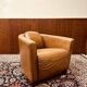 Fauteuil club vintage en cuir de mouton