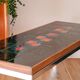 Table basse en céramique, teck & chrome, design, 1970