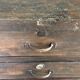 Antique Indonesian teak workbench with two drawers and stretcher H89.