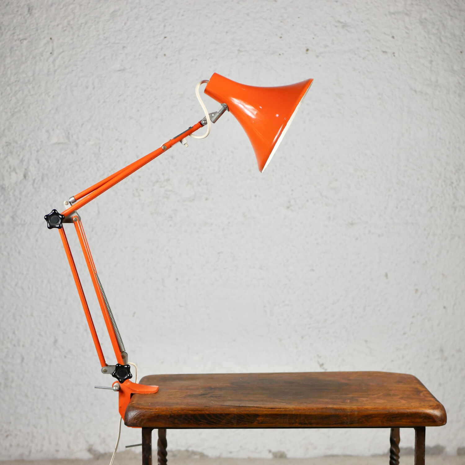 Orange Luxo style architect lamp