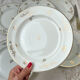 6 assiettes porcelaine Limoges blanche dorée