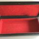 Black, hand-painted vintage jewellery box