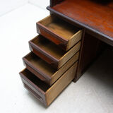 Antique roller blind writing desk 1930s, United Kingdom