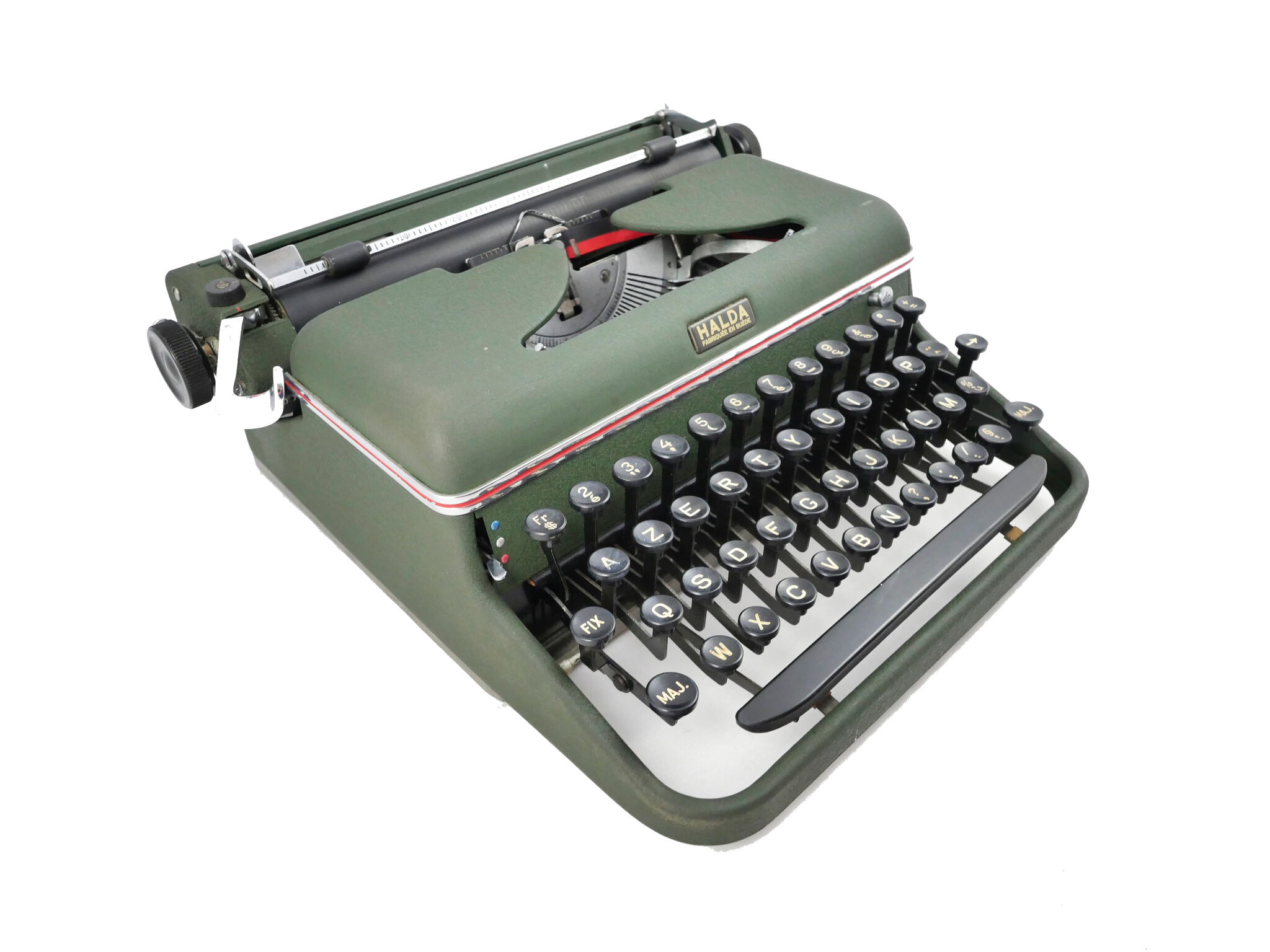 Halda Model P Sweden vintage green typewriter 50