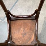 Art Deco curved wooden café chair, 1930s