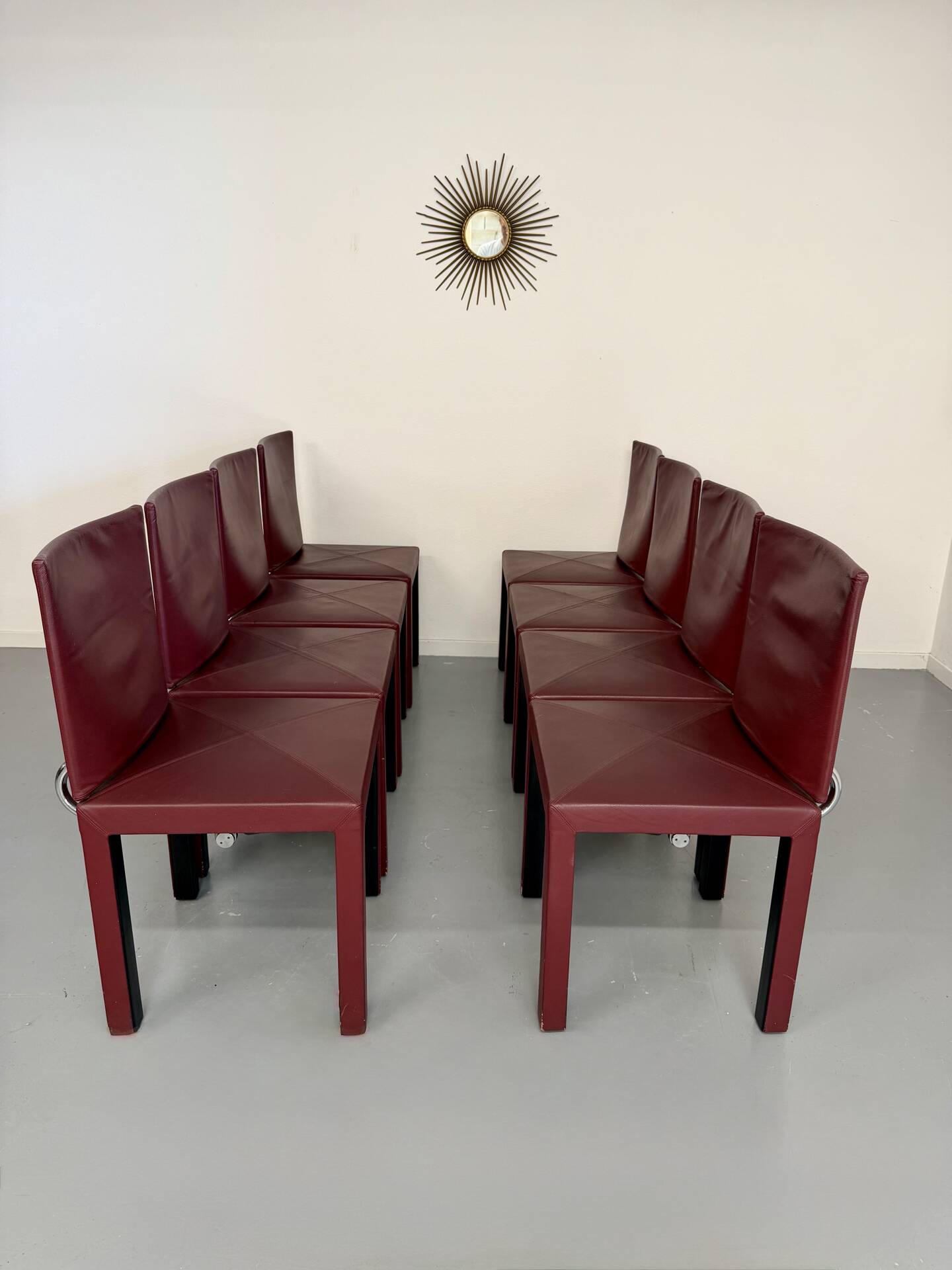 Set of 8 Arcadia chairs designed by Paolo Piva for B&B Italia from the 1980s.