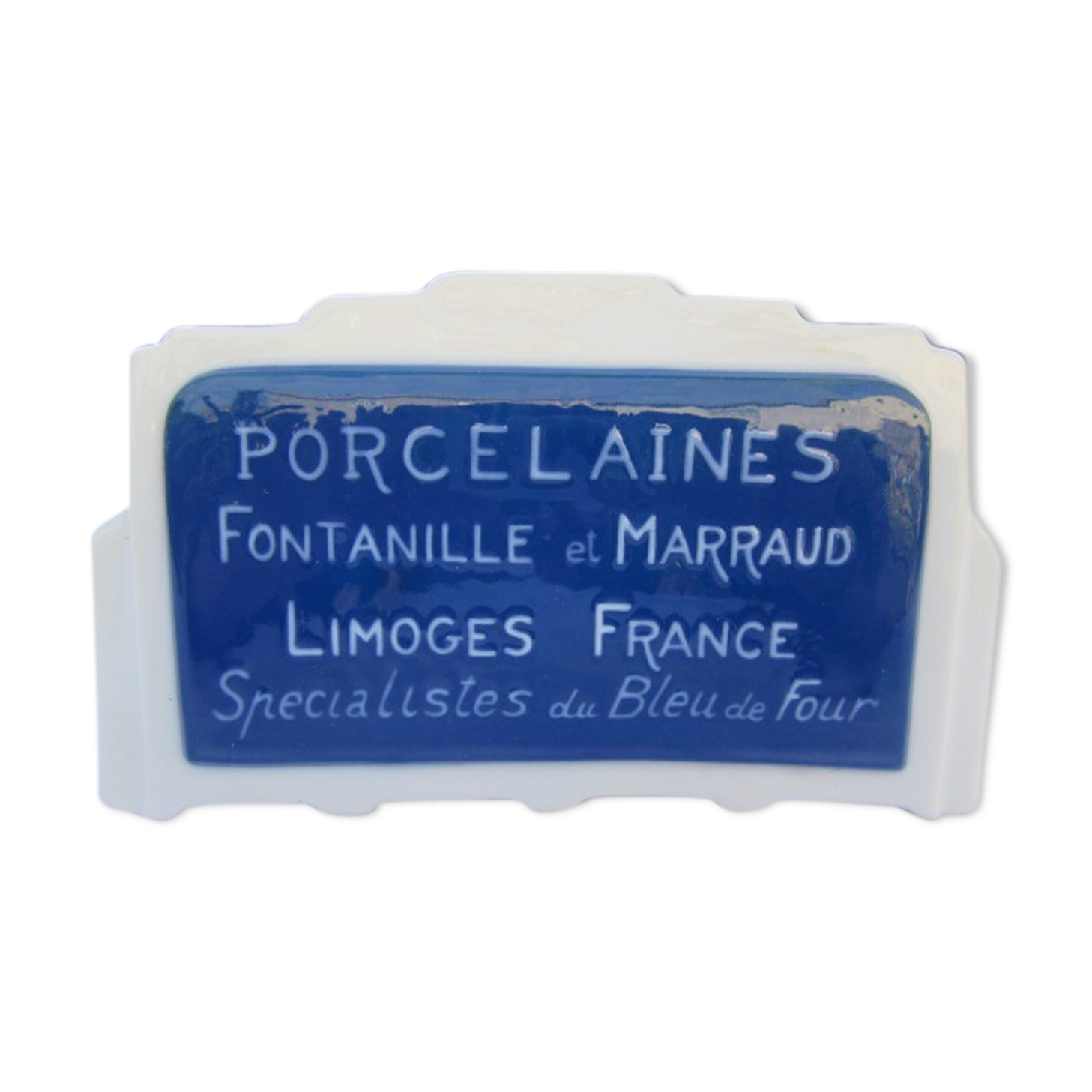 Advertising plate in earthenware